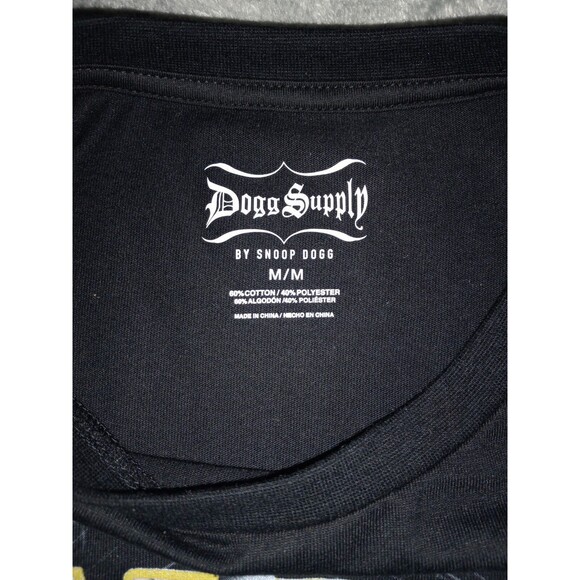 Dogg Supply by Snoop Dogg T-Shirt Size Medium Men's Black SS, Logo Crew Neck - Picture 3 of 4
